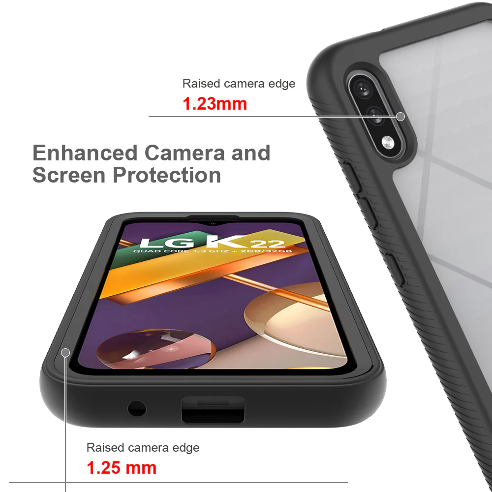 HX-LG20-K22 | LG K22 Case | Protection Military Grade w/ KEY Mount & Carabiner - Image 8