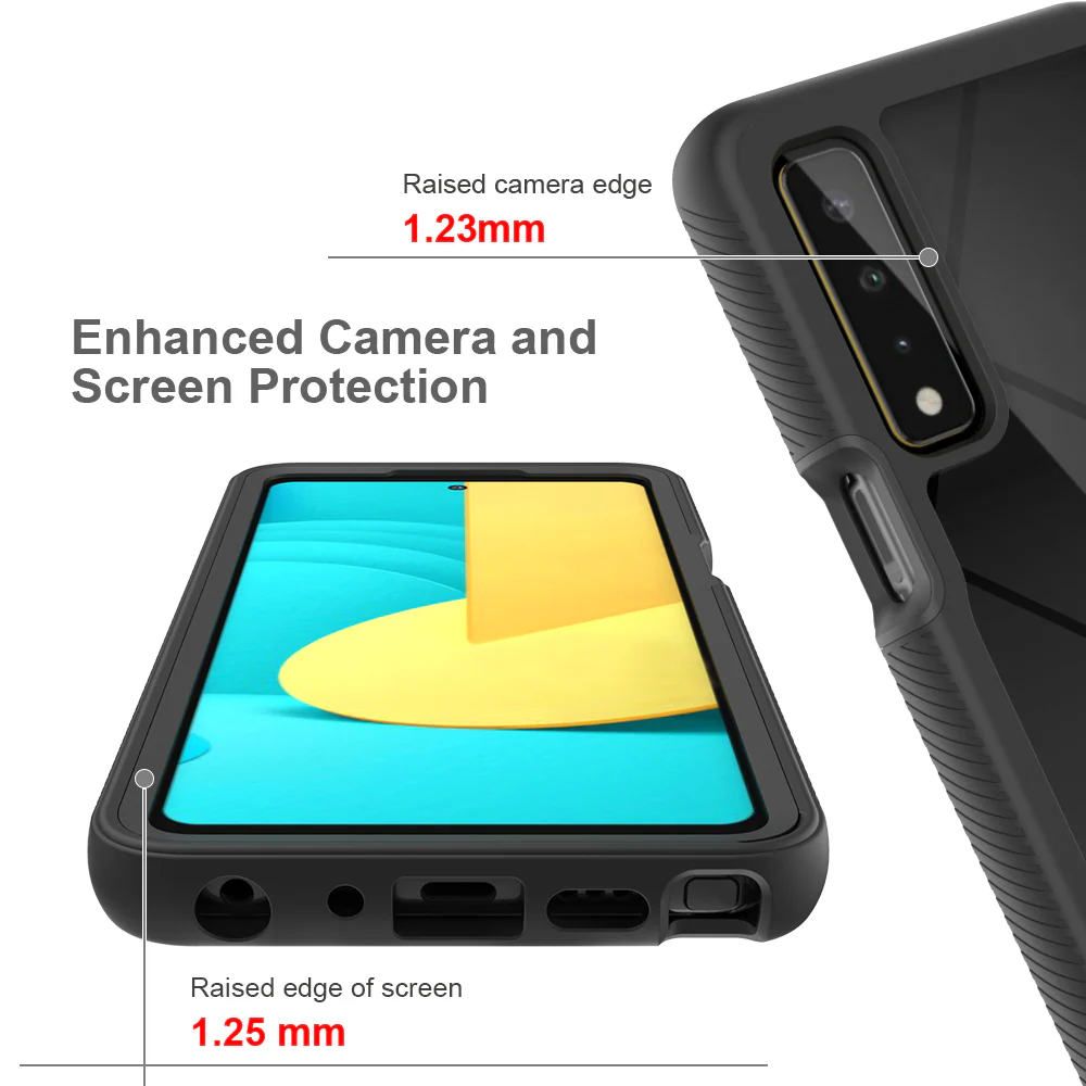HX-LG21-ST75G | LG Stylo 7 5G Case | Protection Military Grade w/ KEY Mount & Carabiner - Image 8