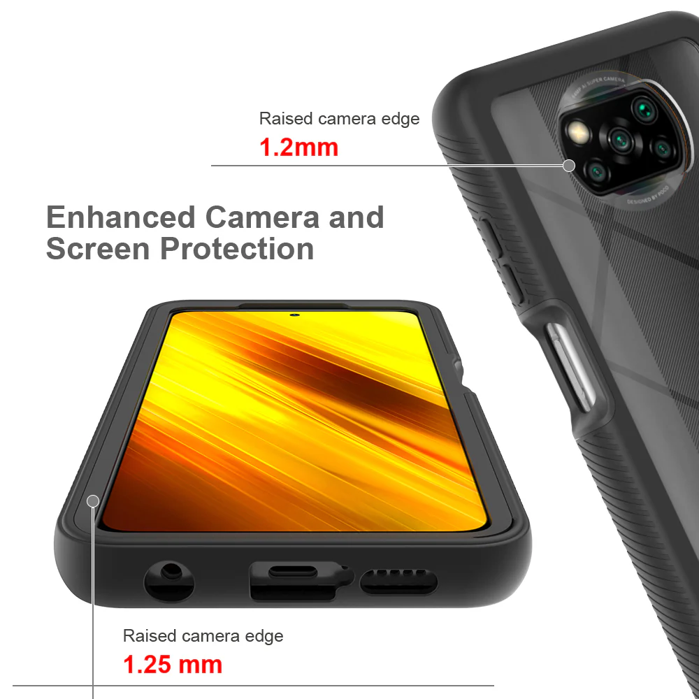 HX-Mi20-PCX3 | Xiaomi Poco X3 NFC / Xiaomi Poco X3 Pro Case | Protection Military Grade w/ KEY Mount & Carabiner - Image 8