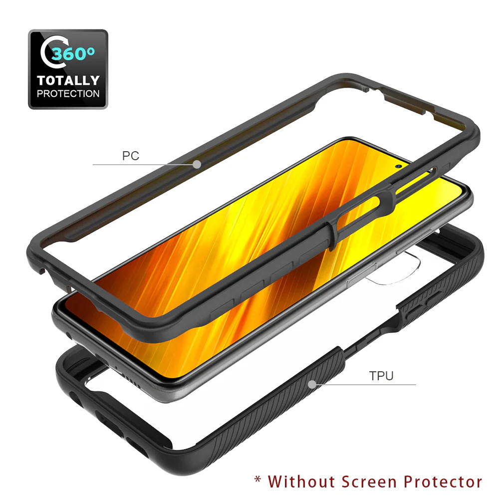 HX-Mi20-PCX3 | Xiaomi Poco X3 NFC / Xiaomi Poco X3 Pro Case | Protection Military Grade w/ KEY Mount & Carabiner - Image 9