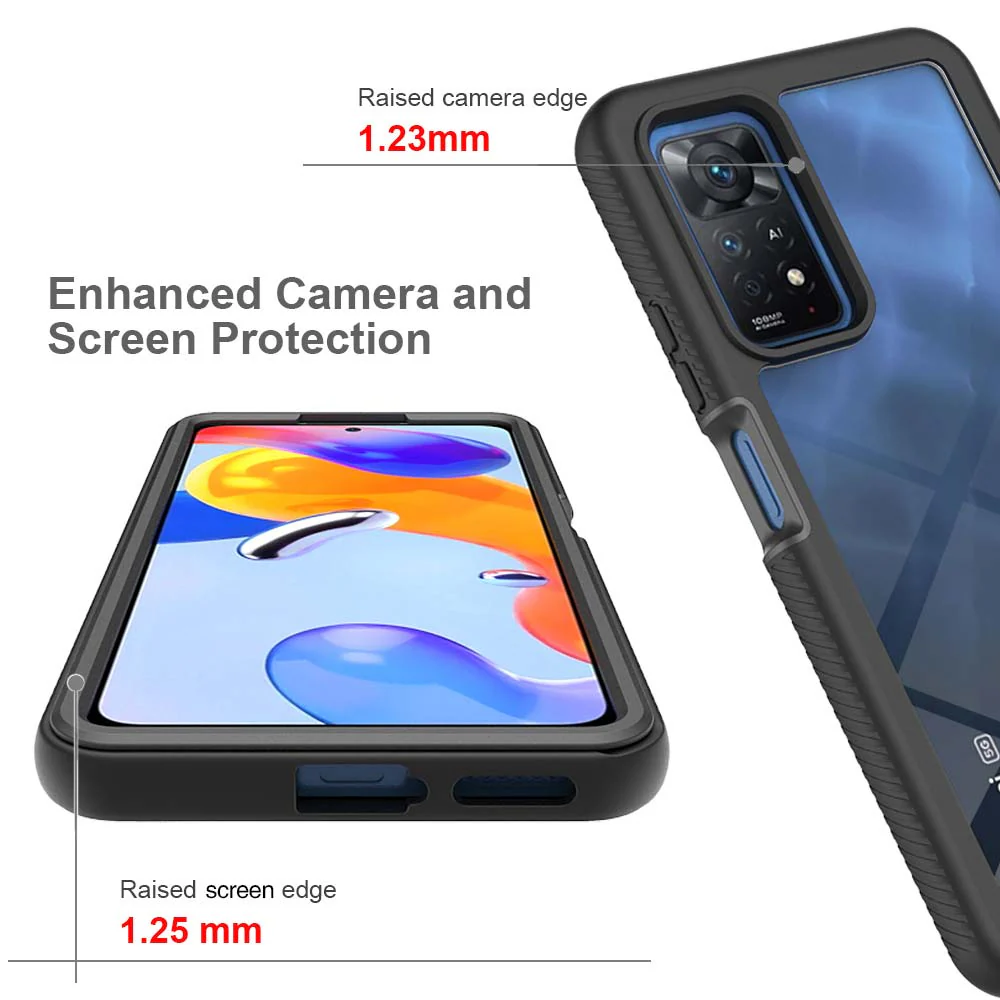 HX-Mi21-RMN11P | Xiaomi Redmi Note 11 Pro / 11 Pro 5G | Protection Military Grade w/ KEY Mount & Carabiner - Image 3