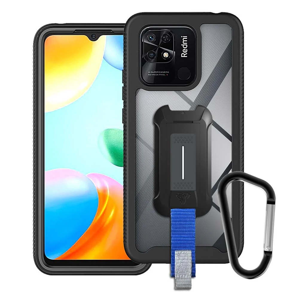 HX-Mi22-RM10C |  Xiaomi Redmi 10C 4G Case | Protection Military Grade w/ KEY Mount & Carabiner