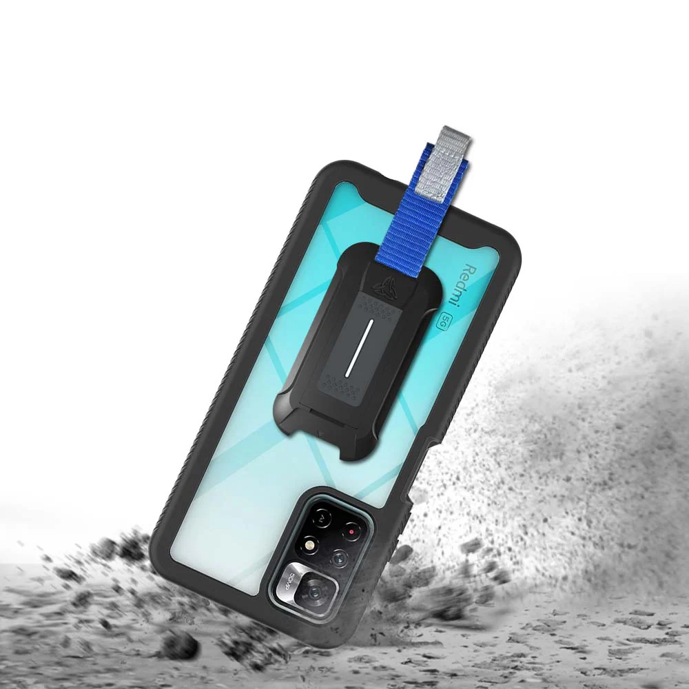 HX-Mi22-RMN11S5G | Xiaomi Redmi Note 11S 5G / 11T 5G | Protection Military Grade w/ KEY Mount & Carabiner - Image 2