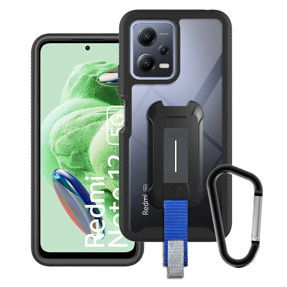 HX-Mi22-RMN125G | Xiaomi Redmi Note 12 5G Case | Protection Military Grade w/ KEY Mount & Carabiner