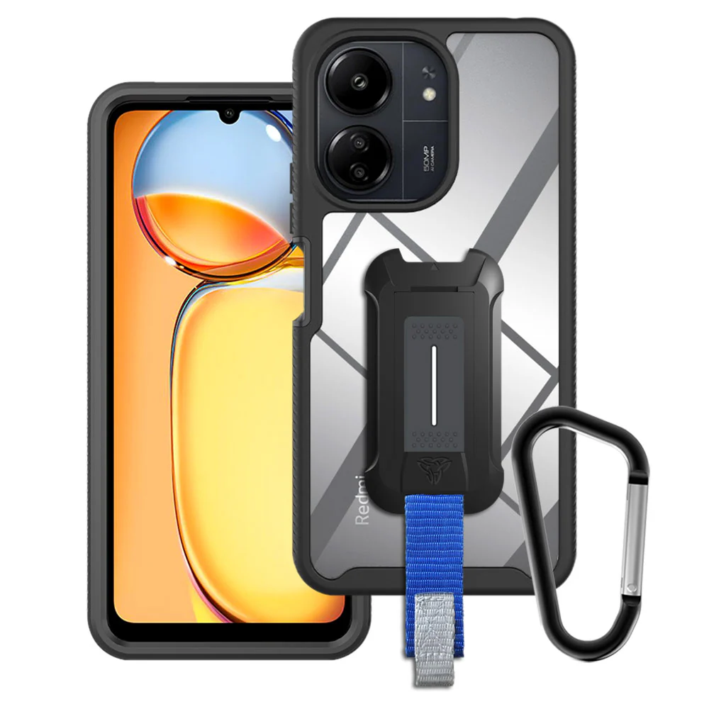 HX-Mi23-RM13C | Xiaomi Redmi 13C 5G / 13C 4G Case | Protection Military Grade w/ KEY Mount & Carabiner