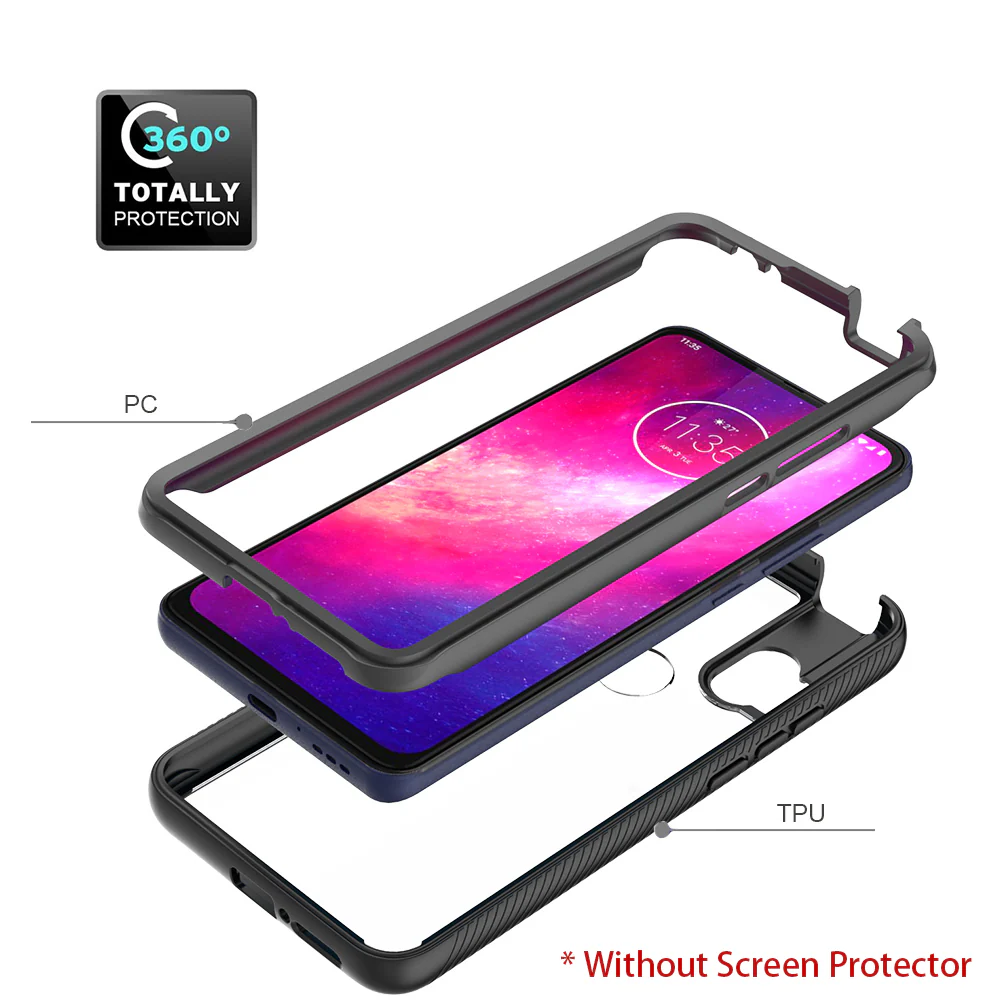 HX-MT19-OH | Motorola One Hyper Case | Protection Military Grade w/ KEY Mount & Carabiner - Image 6