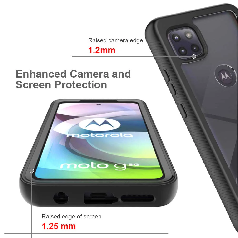HX-MT20-G5G | Motorola Moto G 5G (2020) Case | Protection Military Grade w/ KEY Mount & Carabiner - Image 8