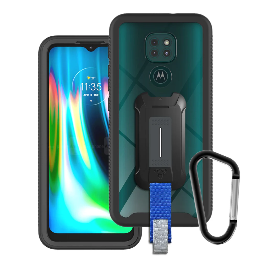 HX-MT20-G9 | Motorola Moto G9 / G9 Play Case | Protection Military Grade w/ KEY Mount & Carabiner