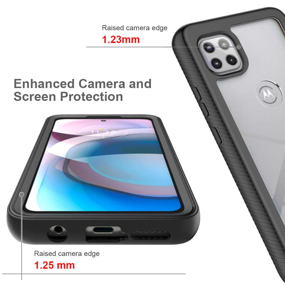 HX-MT21-ACE | Motorola One 5G Ace Case | Protection Military Grade w/ KEY Mount & Carabiner - Image 6