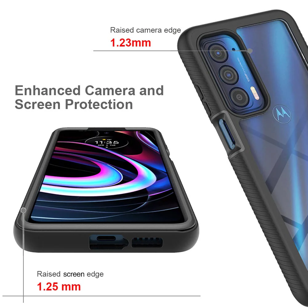 HX-MT21-EG2021 | Motorola Edge 2021 Case | Protection Military Grade w/ KEY Mount & Carabiner - Image 9