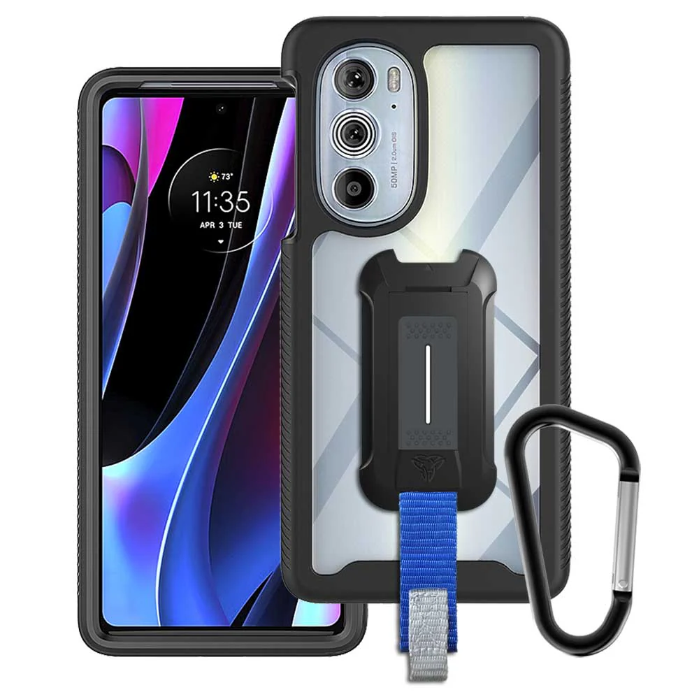 HX-MT22-EG30P | Motorola Edge 30 Pro (Edge Plus 2022) Case | Protection Military Grade w/ KEY Mount & Carabiner