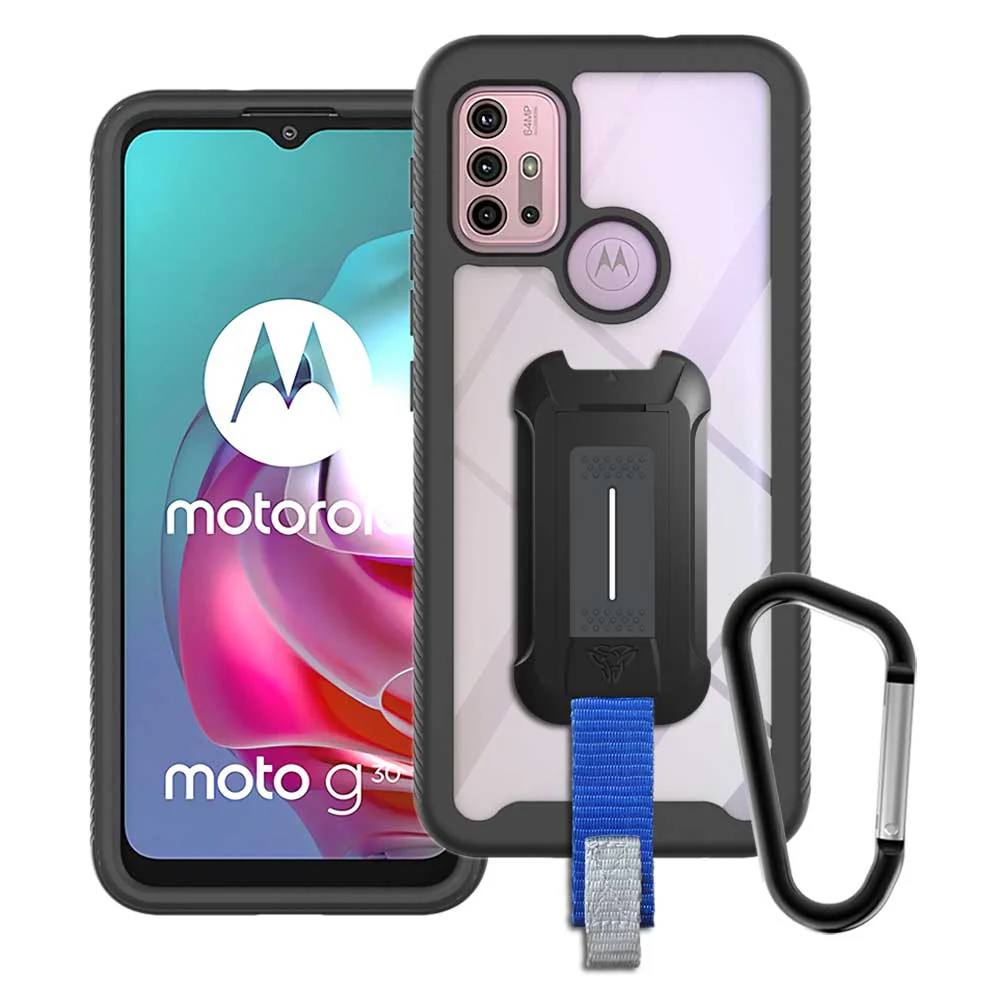 HX-MT21-G30 | Motorola Moto G30/G20/G10 Case | Protection Military Grade w/ KEY Mount & Carabiner