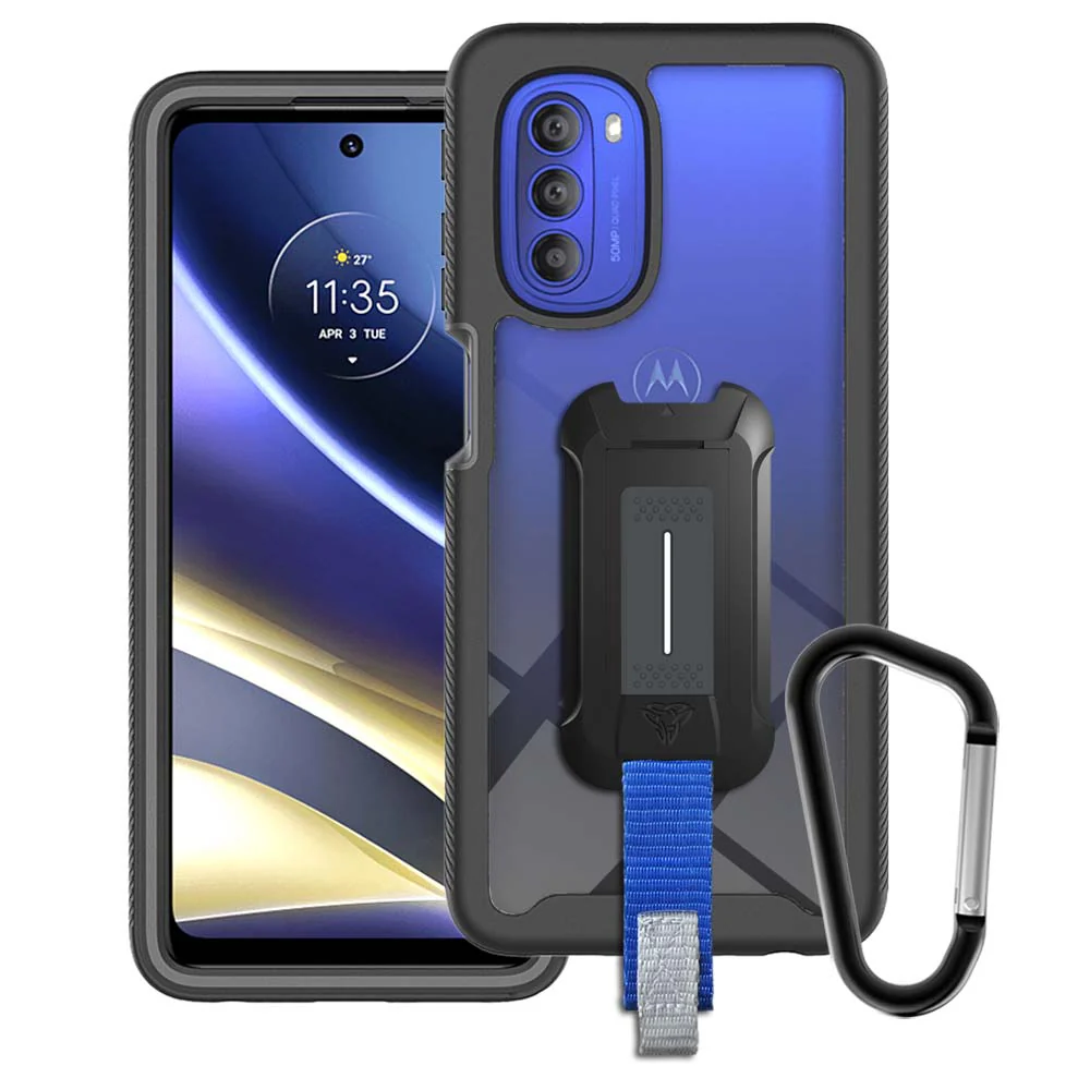 HX-MT21-G515G | Motorola Moto G51 5G Case | Protection Military Grade w/ KEY Mount & Carabiner
