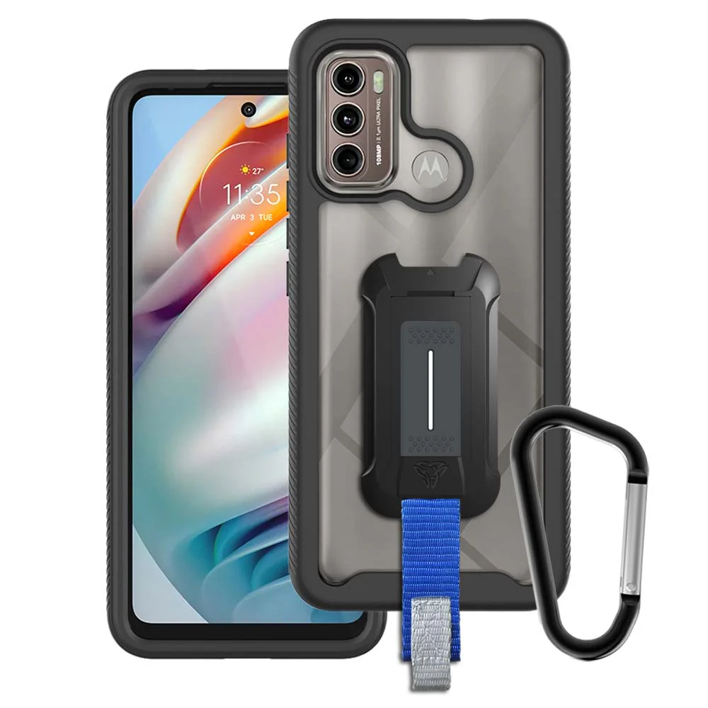 HX-MT21-G60 | Motorola Moto G60 Case | Protection Military Grade w/ KEY Mount & Carabiner