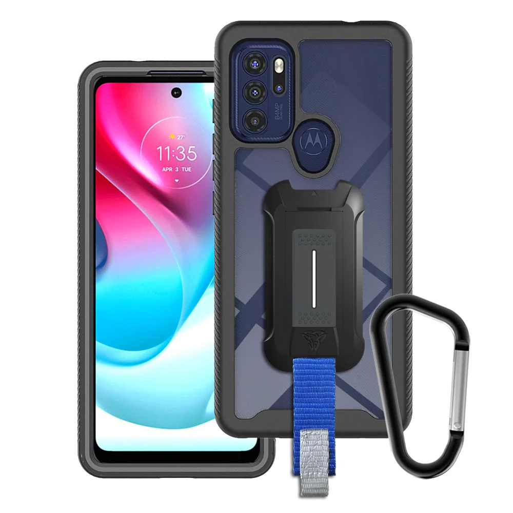 HX-MT21-G60S | Motorola Moto G60S Case | Protection Military Grade w/ KEY Mount & Carabiner