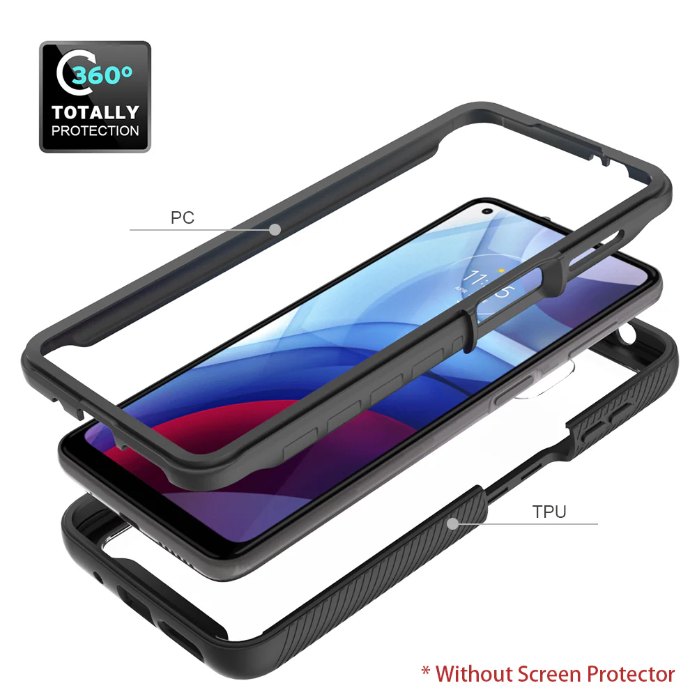 HX-MT21-GPW | Motorola Moto G Power (2021) Case | Protection Military Grade w/ KEY Mount & Carabiner - Image 7