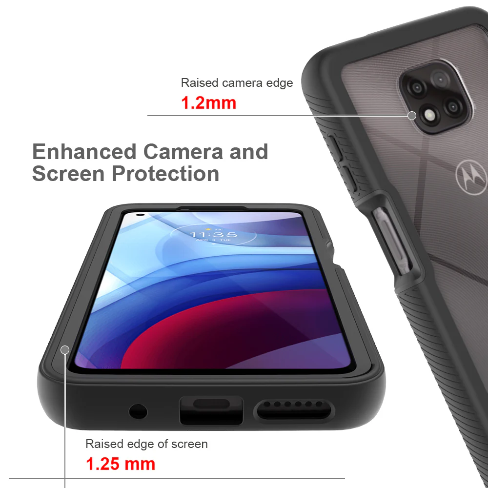 HX-MT21-GPW | Motorola Moto G Power (2021) Case | Protection Military Grade w/ KEY Mount & Carabiner - Image 8