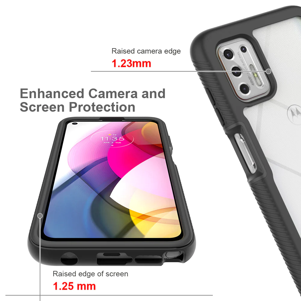 HX-MT21-STY21 | Motorola Moto G Stylus (2021) Case | Protection Military Grade w/ KEY Mount & Carabiner - Image 6
