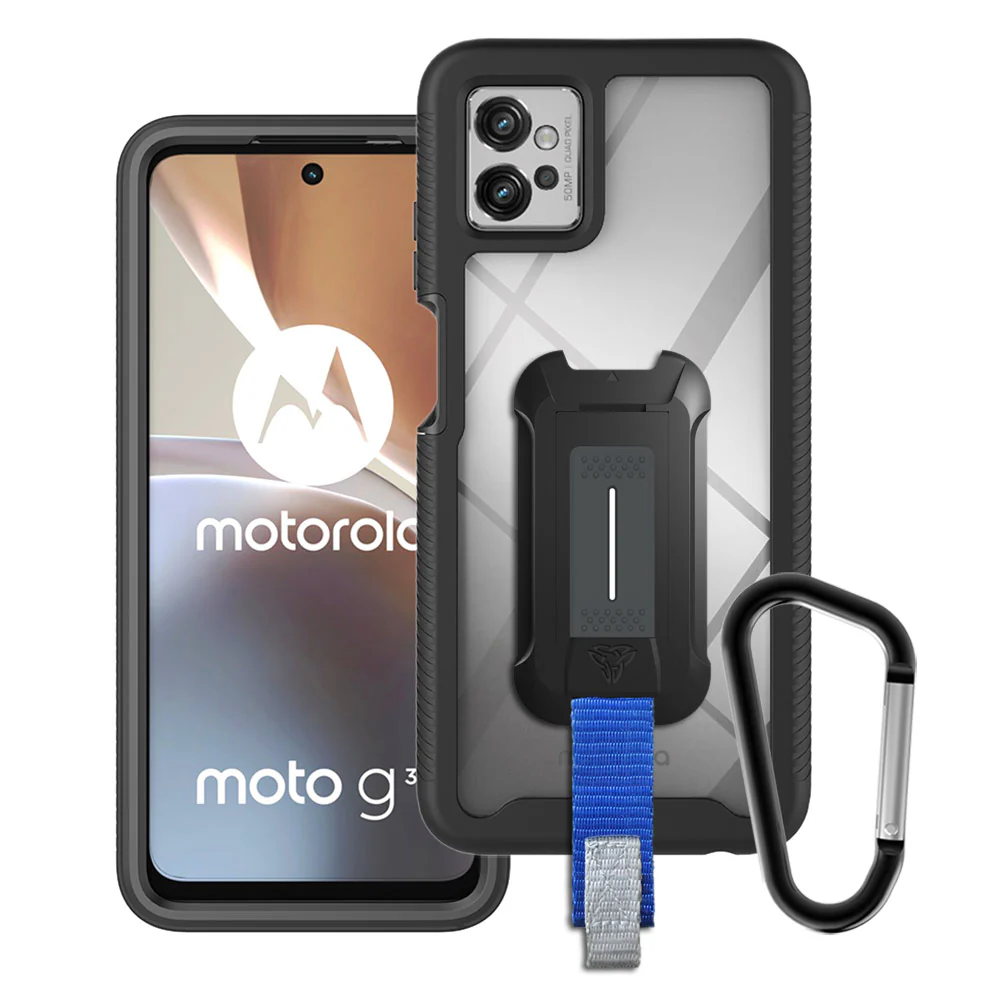 HX-MT22-G32 | Motorola Moto G32 Case | Protection Military Grade w/ KEY Mount & Carabiner