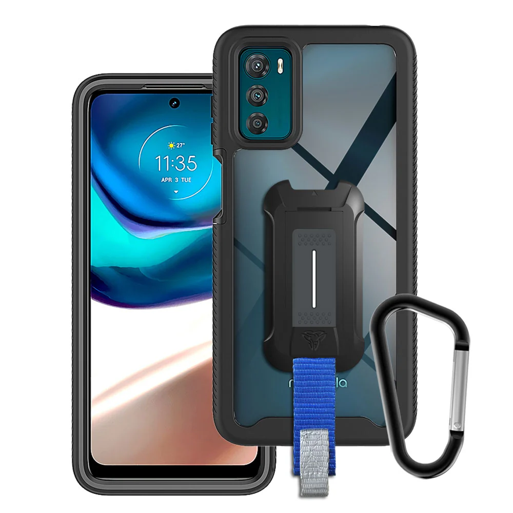 HX-MT22-G424G | Motorola Moto G42 4G Case | Protection Military Grade w/ KEY Mount & Carabiner