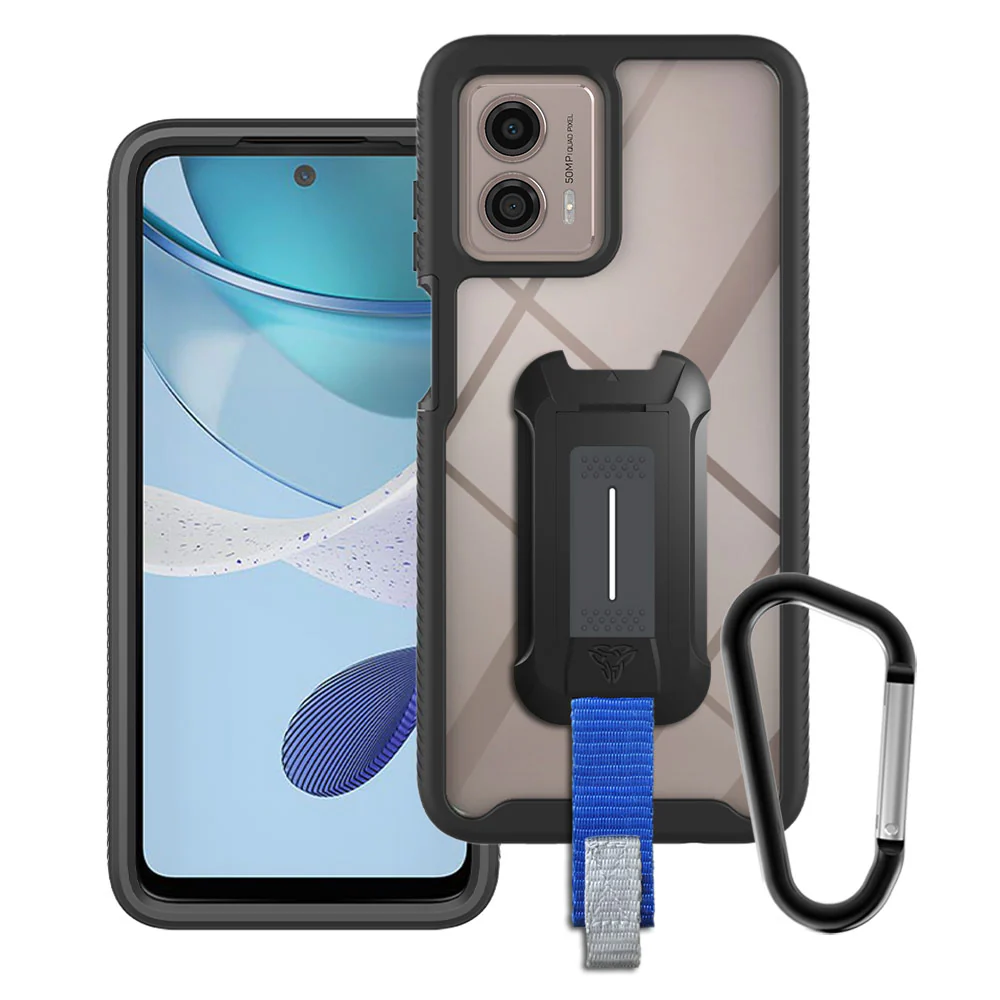 HX-MT22-G53 | Motorola Moto G53 Case | Protection Military Grade w/ KEY Mount & Carabiner