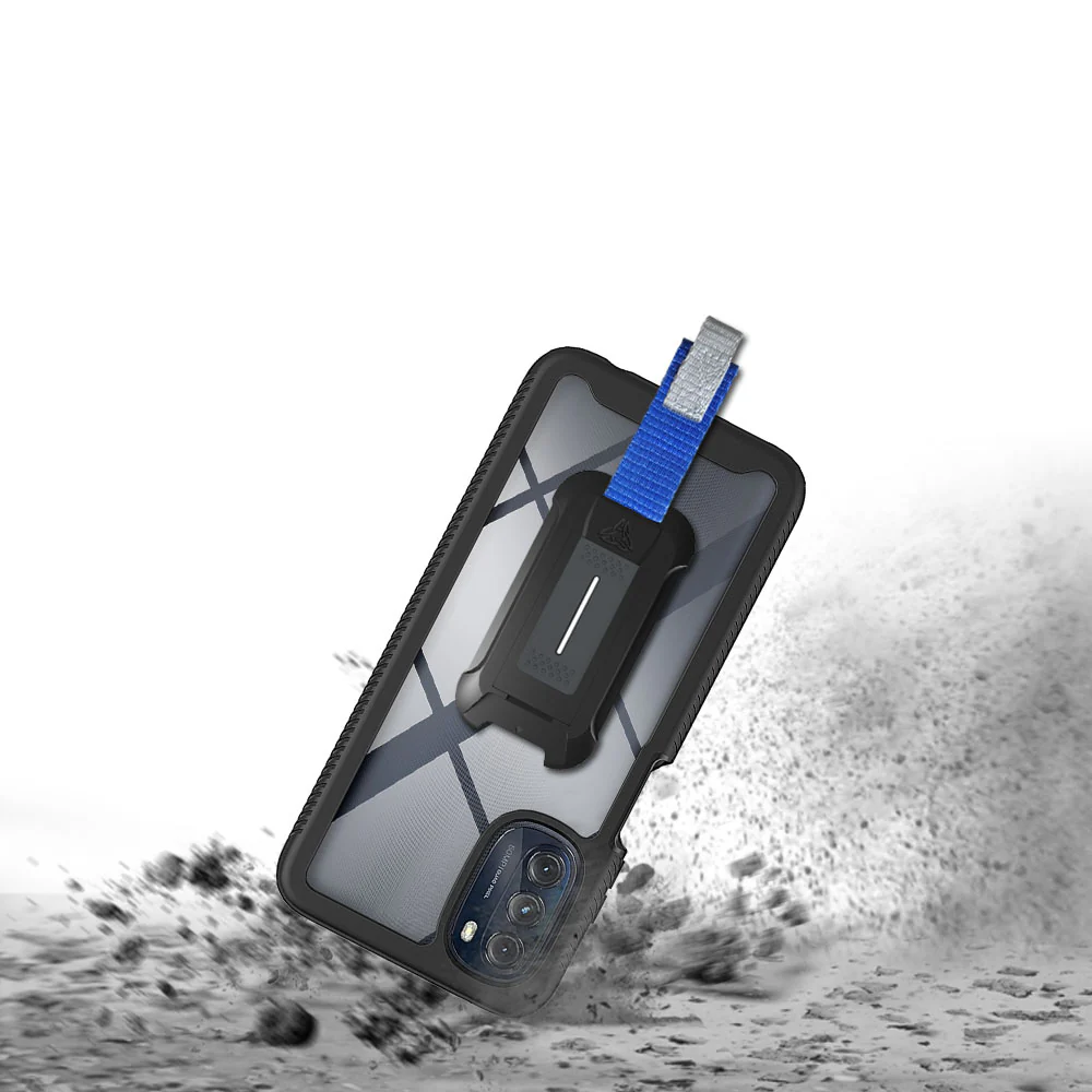 HX-MT22-G5G22 | Motorola Moto G 5G (2022) Case | Protection Military Grade w/ KEY Mount & Carabiner - Image 2