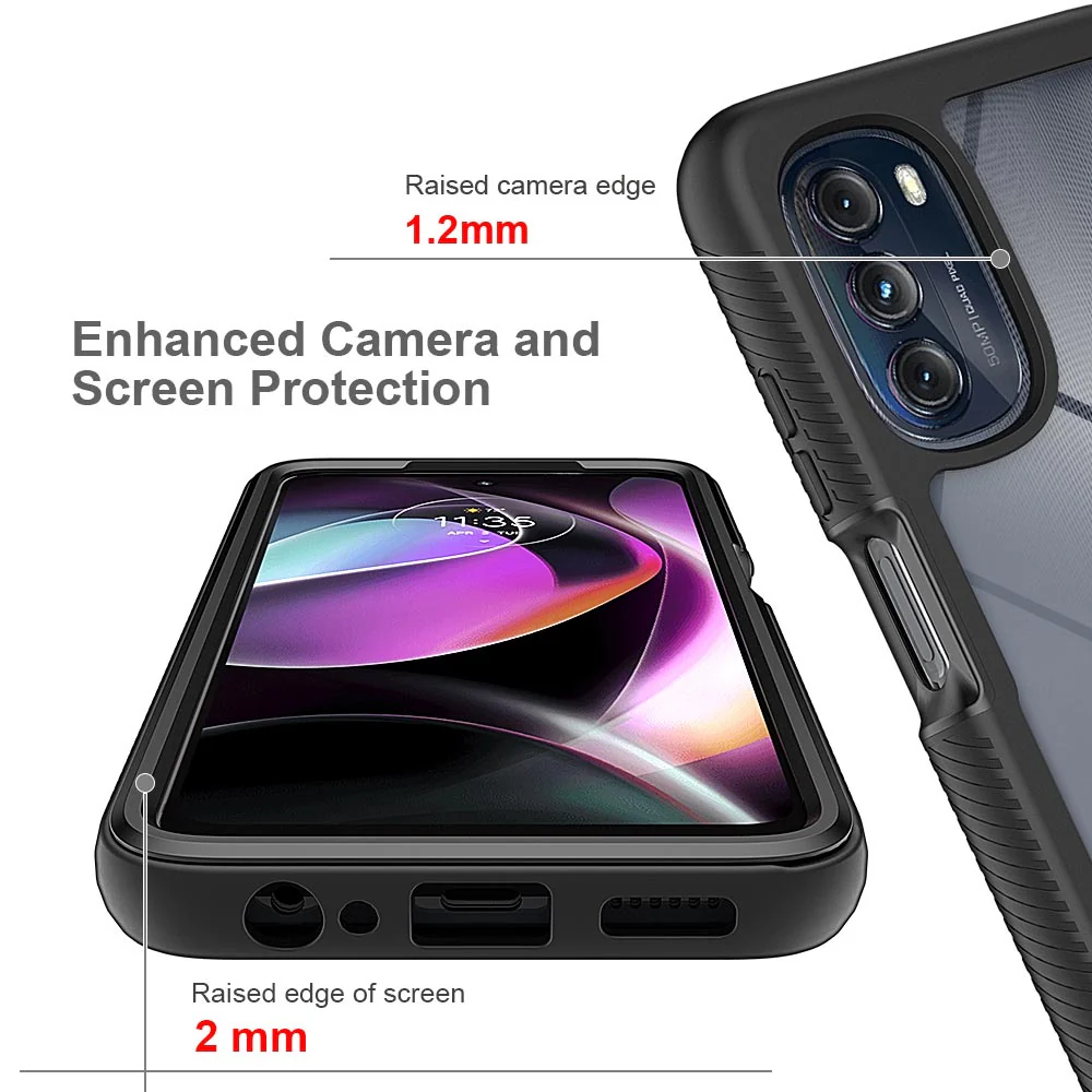 HX-MT22-G5G22 | Motorola Moto G 5G (2022) Case | Protection Military Grade w/ KEY Mount & Carabiner - Image 8