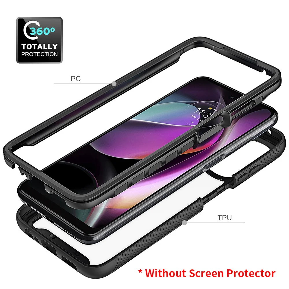 HX-MT22-G5G22 | Motorola Moto G 5G (2022) Case | Protection Military Grade w/ KEY Mount & Carabiner - Image 9
