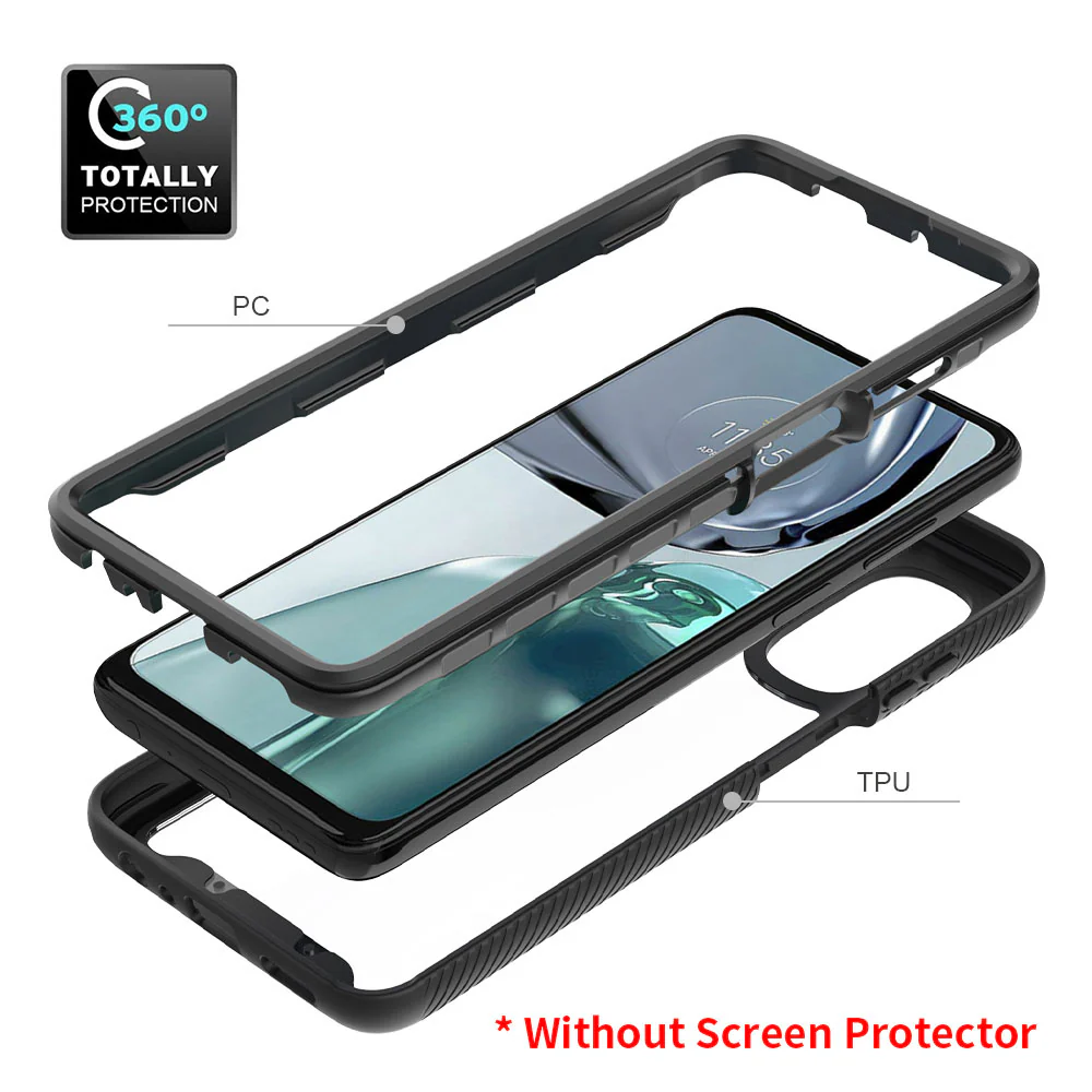 HX-MT22-G625G | Motorola Moto G62 5G Case | Protection Military Grade w/ KEY Mount & Carabiner - Image 8