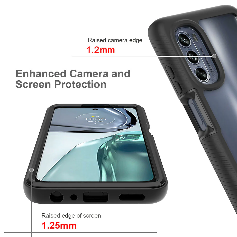 HX-MT22-G625G | Motorola Moto G62 5G Case | Protection Military Grade w/ KEY Mount & Carabiner - Image 9