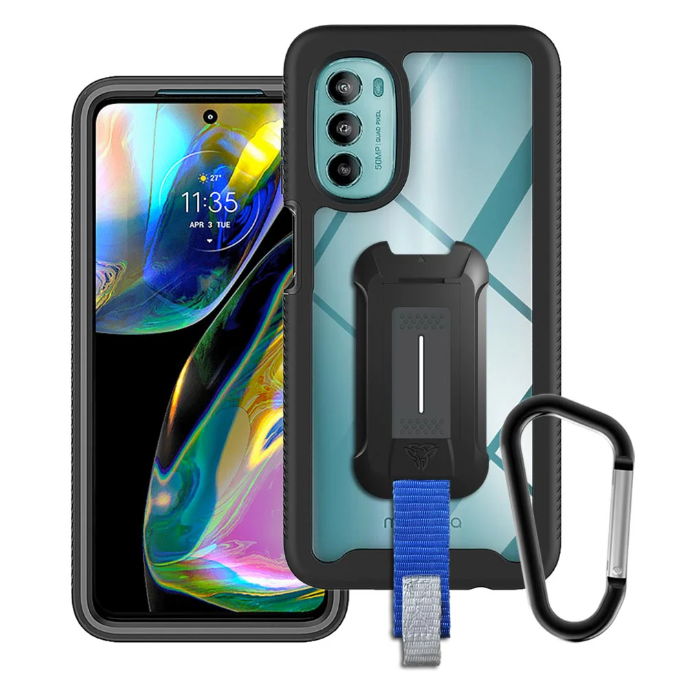 HX-MT22-G82 | Motorola Moto G82 Case | Protection Military Grade w/ KEY Mount & Carabiner