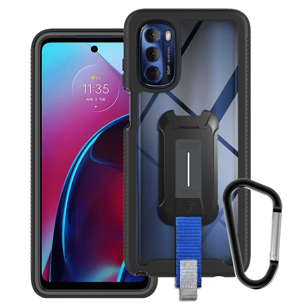 HX-MT22-STY22_4G | Motorola Moto G Stylus 4G (2022) Case | Protection Military Grade w/ KEY Mount & Carabiner