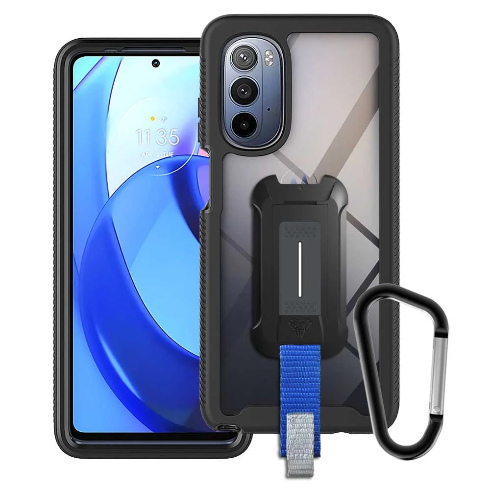 HX-MT22-STY22_5G | Motorola Moto G Stylus 5G (2022) Case | Protection Military Grade w/ KEY Mount & Carabiner