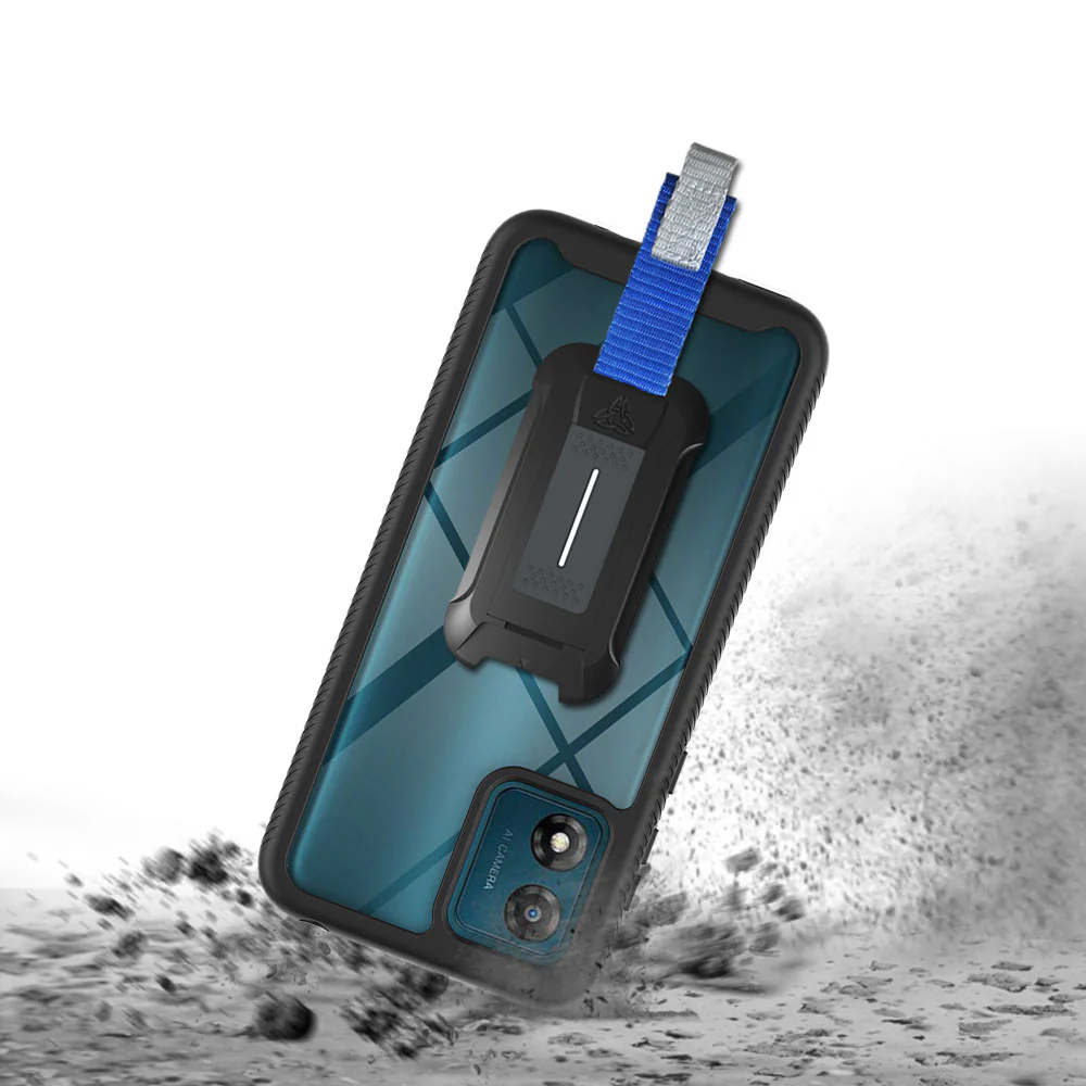 HX-MT23-E13 | Motorola Moto E13 Case | Protection Military Grade w/ KEY Mount & Carabiner - Image 2