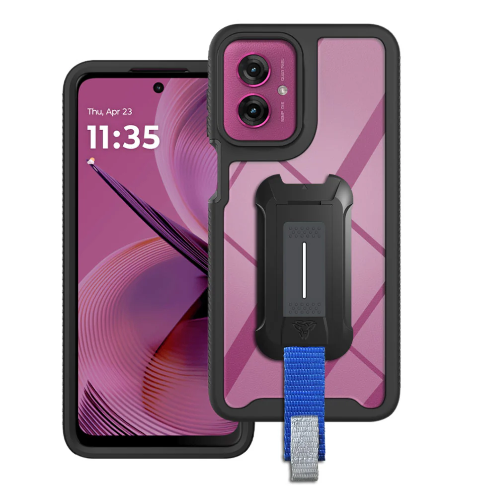 HX-MT24-G555G | Motorola Moto G55 5G Case | Protection Military Grade w/ KEY Mount & Carabiner