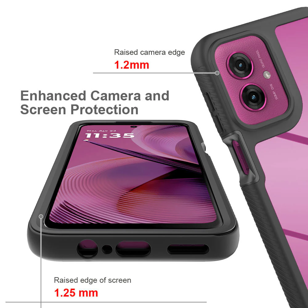 HX-MT24-G555G | Motorola Moto G55 5G Case | Protection Military Grade w/ KEY Mount & Carabiner - Image 7
