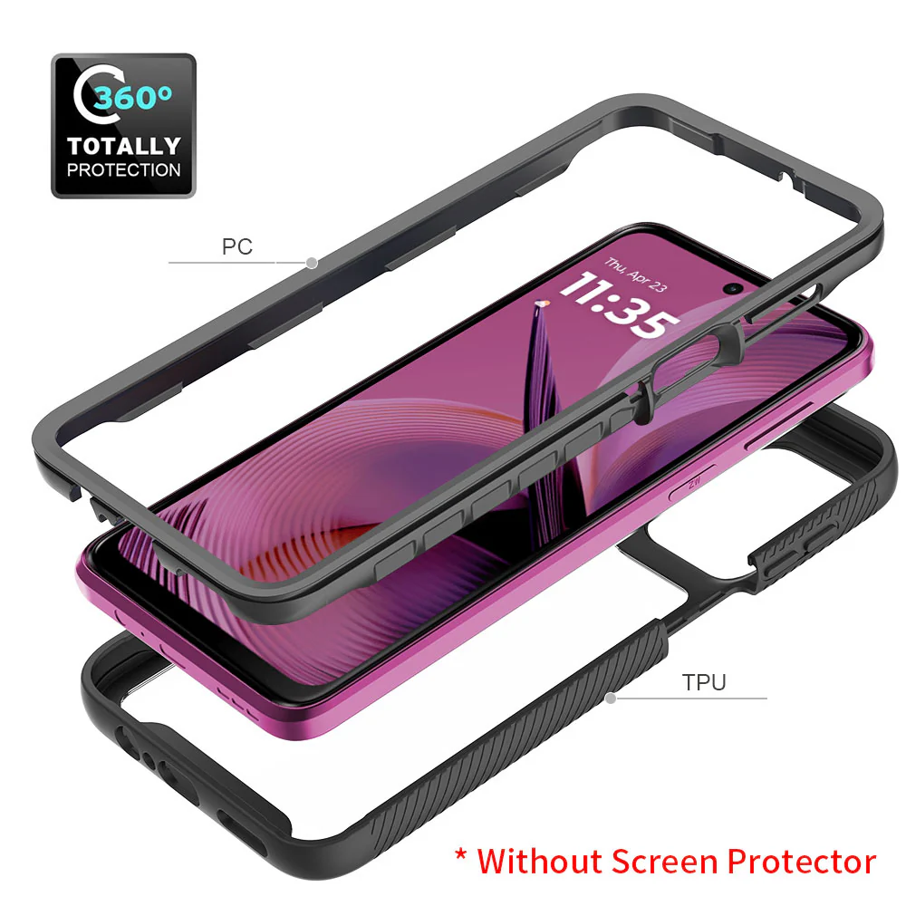 HX-MT24-G555G | Motorola Moto G55 5G Case | Protection Military Grade w/ KEY Mount & Carabiner - Image 8