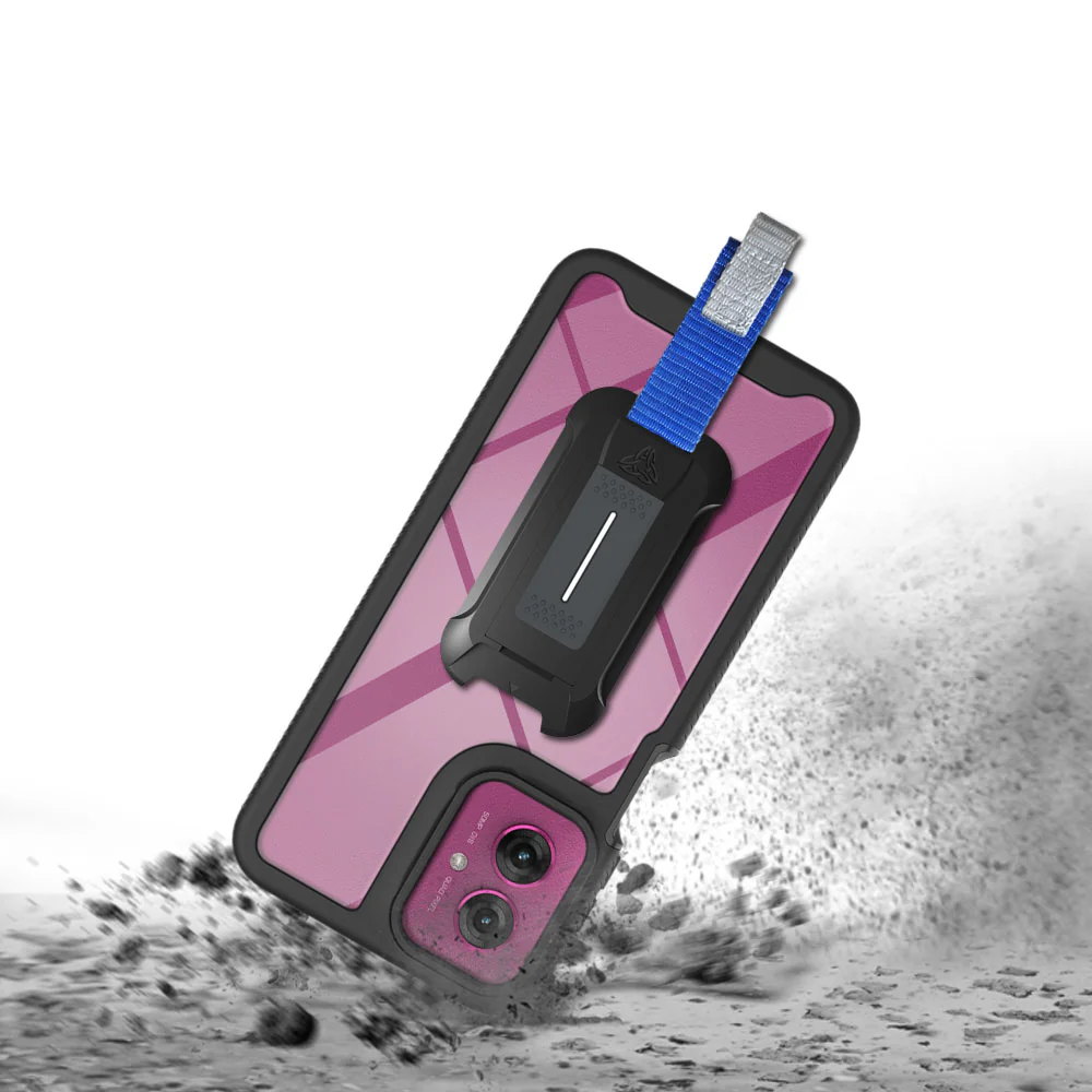 HX-MT24-G555G | Motorola Moto G55 5G Case | Protection Military Grade w/ KEY Mount & Carabiner - Image 9