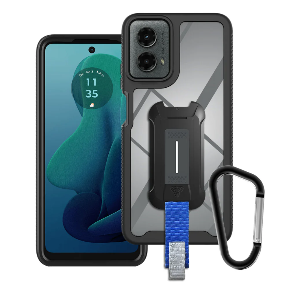 HX-MT24-G5G24 | Motorola Moto G 5G (2024) Case | Protection Military Grade w/ KEY Mount & Carabiner