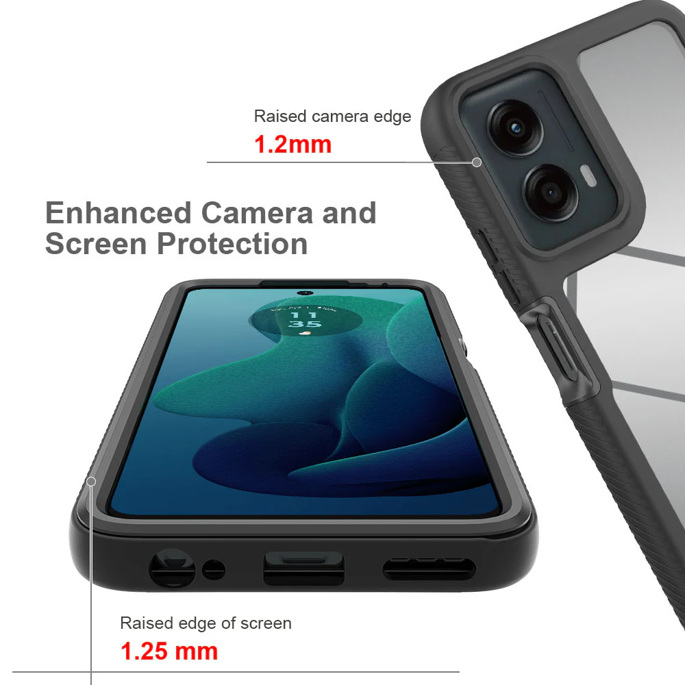 HX-MT24-G5G24 | Motorola Moto G 5G (2024) Case | Protection Military Grade w/ KEY Mount & Carabiner - Image 7