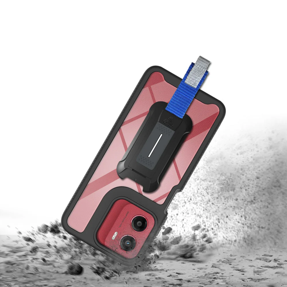 HX-MT25-G05 | Motorola Moto G05 / G15 / G15 Power Case | Protection Military Grade w/ KEY Mount & Carabiner - Image 10