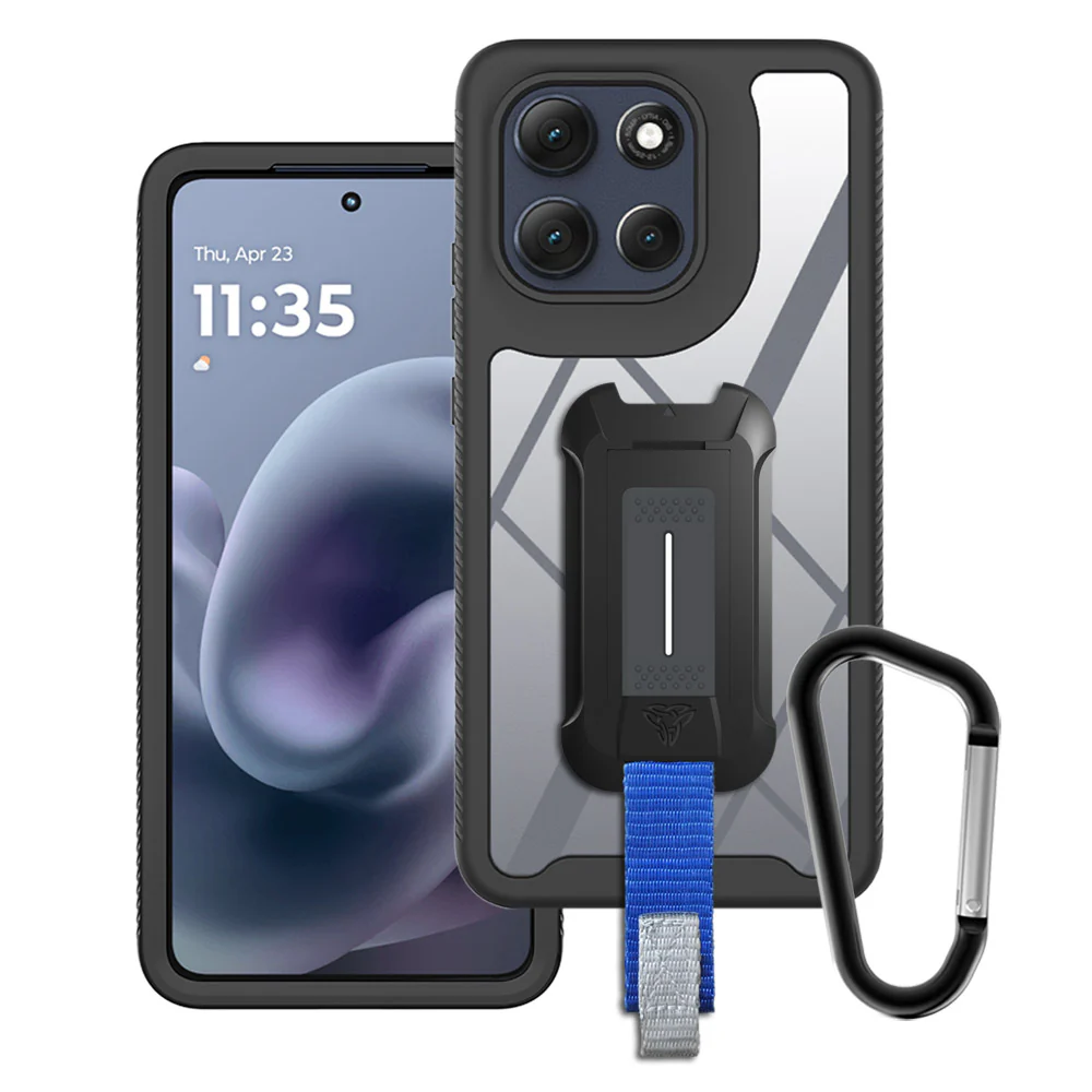 HX-MT25-G865G | Motorola Moto G86 5G Case | Protection Military Grade w/ KEY Mount & Carabiner