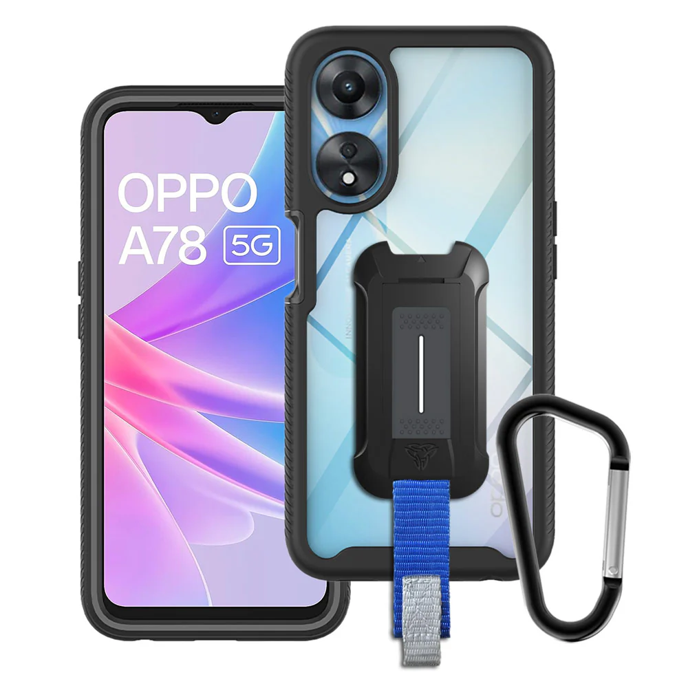 HX-OP23-A785G | OPPO A78 5G Case | Protection Military Grade w/ KEY Mount & Carabiner