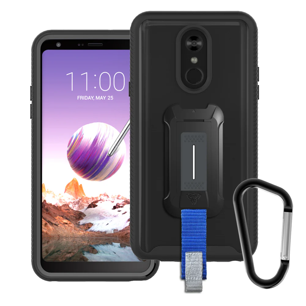 HX-QST4-BK | LG Q Stylo 4 Case | Protection Military Grade w/ KEY Mount & Carabiner