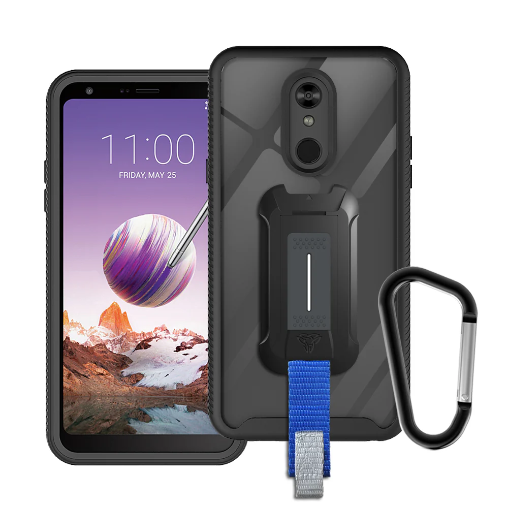 HX-QST5-BK | LG Stylo 5 Case | Protection Military Grade w/ KEY Mount & Carabiner