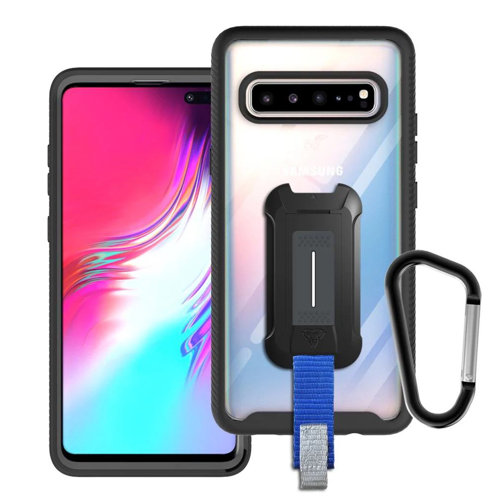 HX-S105G-BK | Samsung Galaxy S10 5G Case | Protection Military Grade w/ KEY Mount & Carabiner