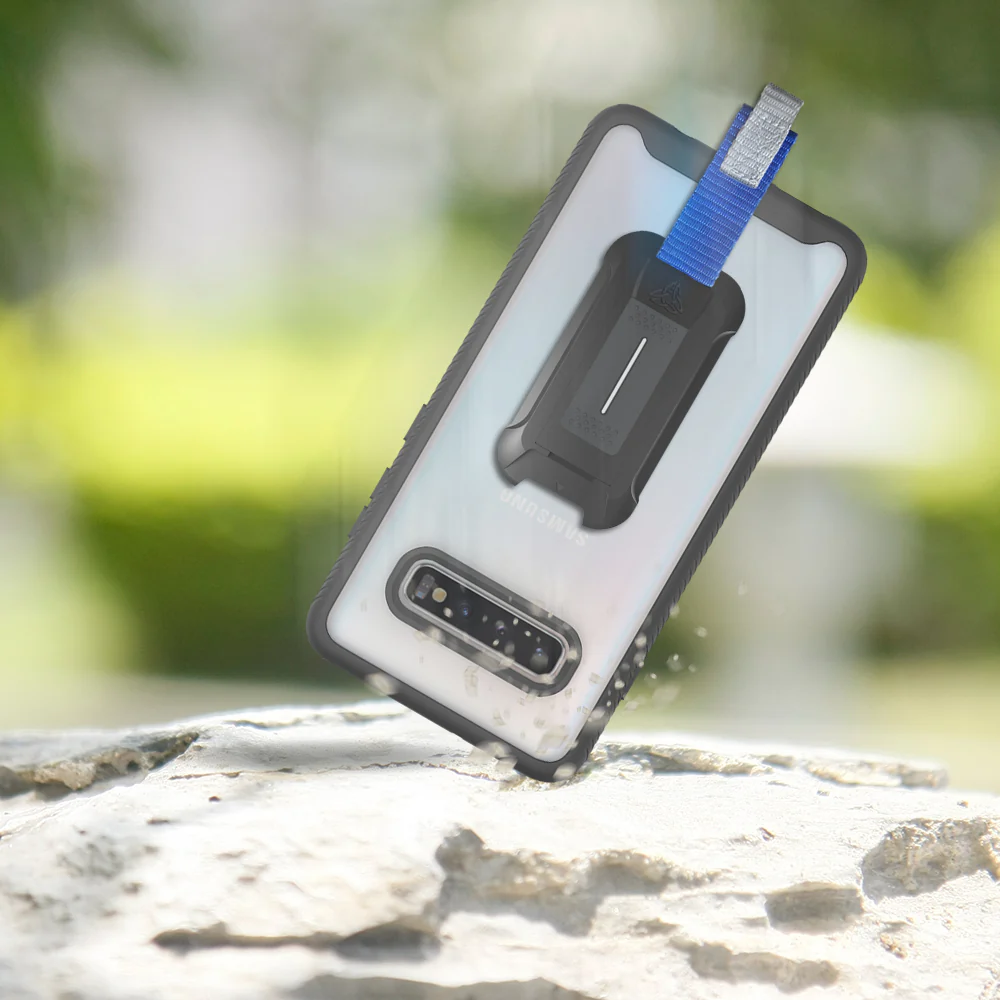 HX-S10P-BK | Samsung Galaxy S10+ S10 Plus Case | 360 Protection Military Grade w/ KEY Mount & Carabiner - Image 8