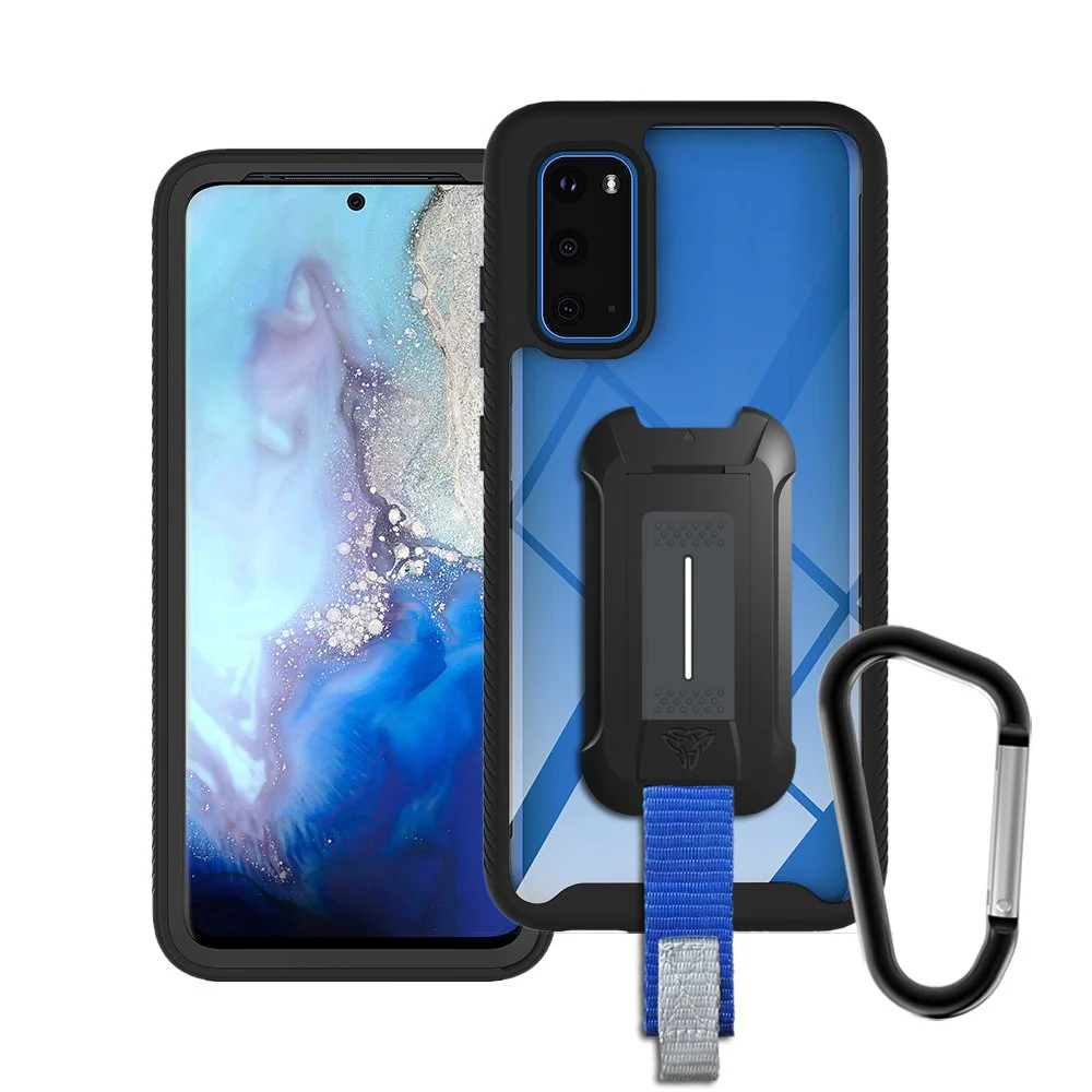 HX-S20-BK | Samsung Galaxy S20 / S20 5G Case | Protection Military Grade w/ KEY Mount & Carabiner -Black