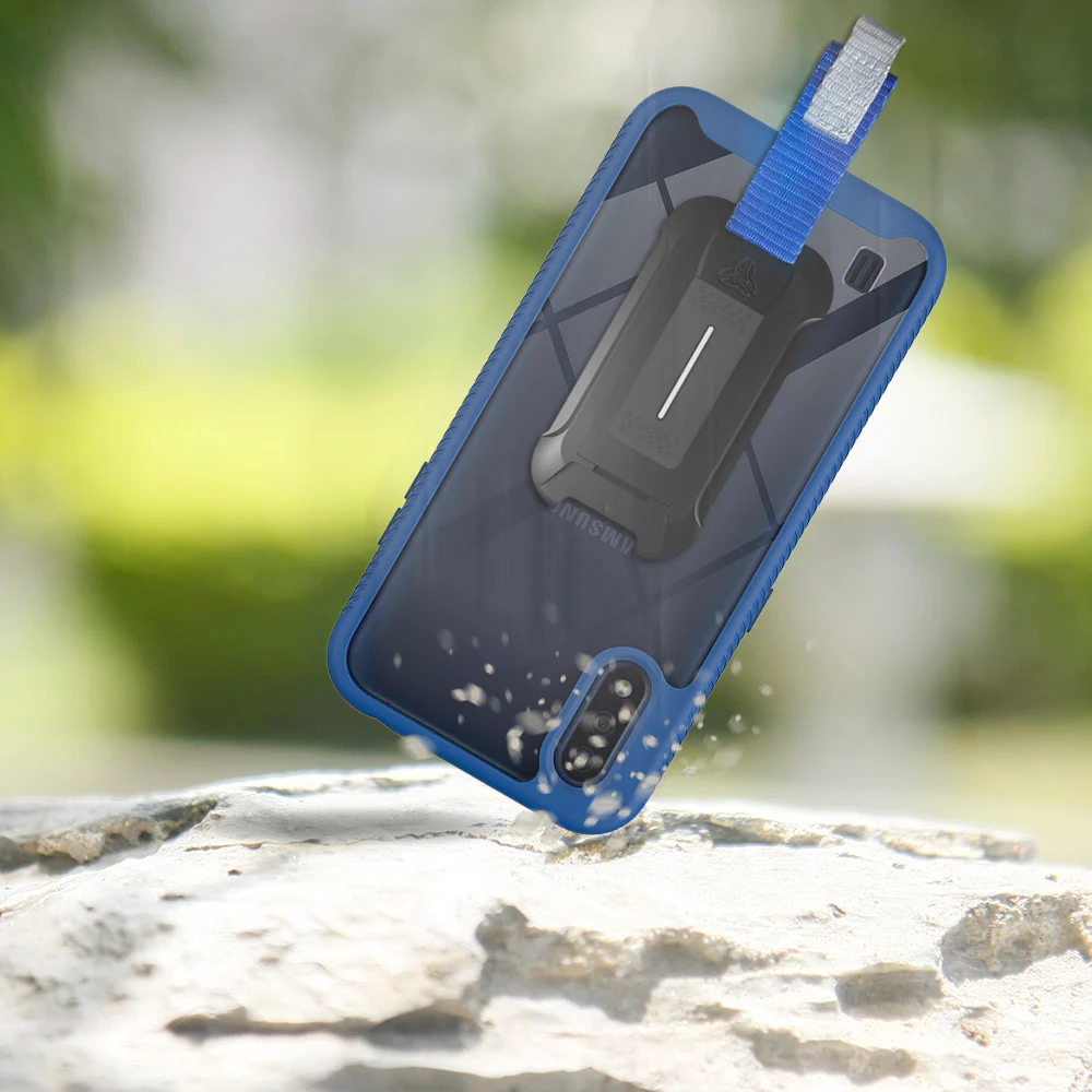 HX-SS20-A01-NY | Samsung Galaxy A01 Case | Protection Military Grade w/ KEY Mount & Carabiner -Navy - Image 9