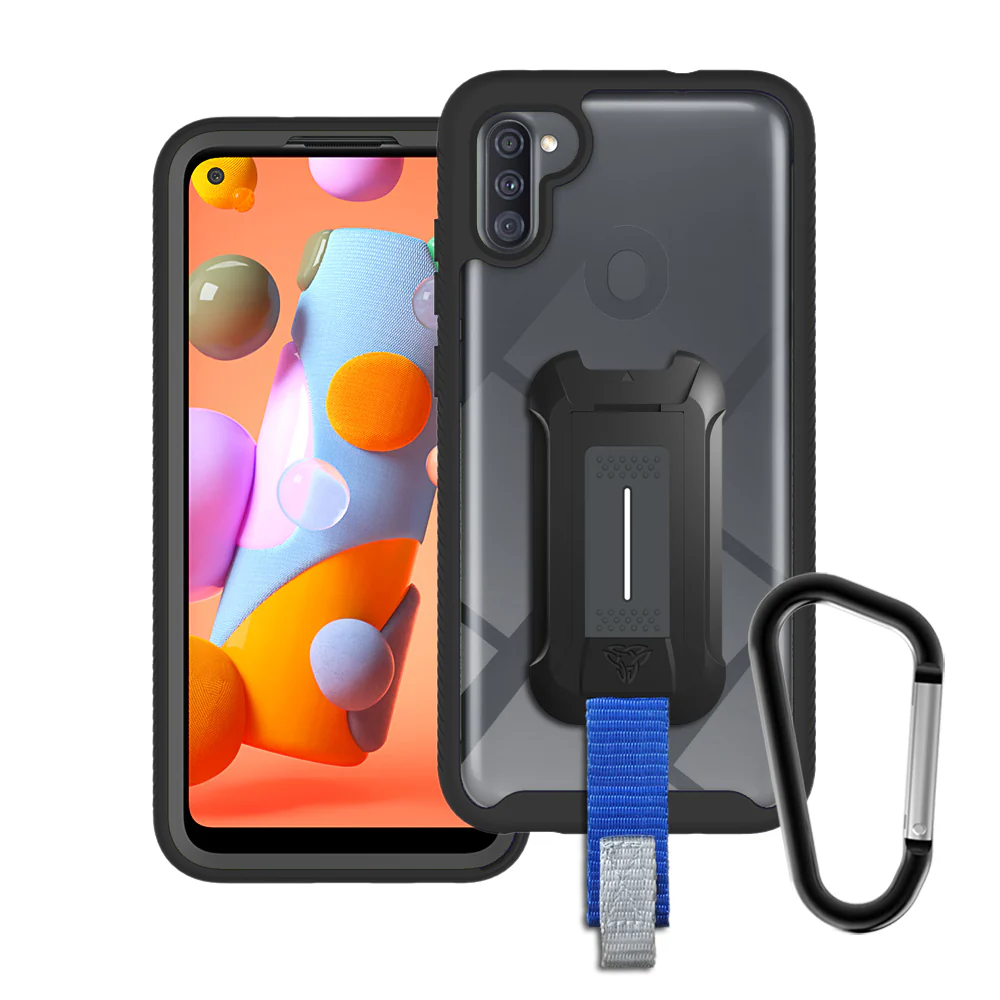 HX-SS20-A11-BK | Samsung Galaxy A11 Case | Protection Military Grade w/ KEY Mount & Carabiner -Black